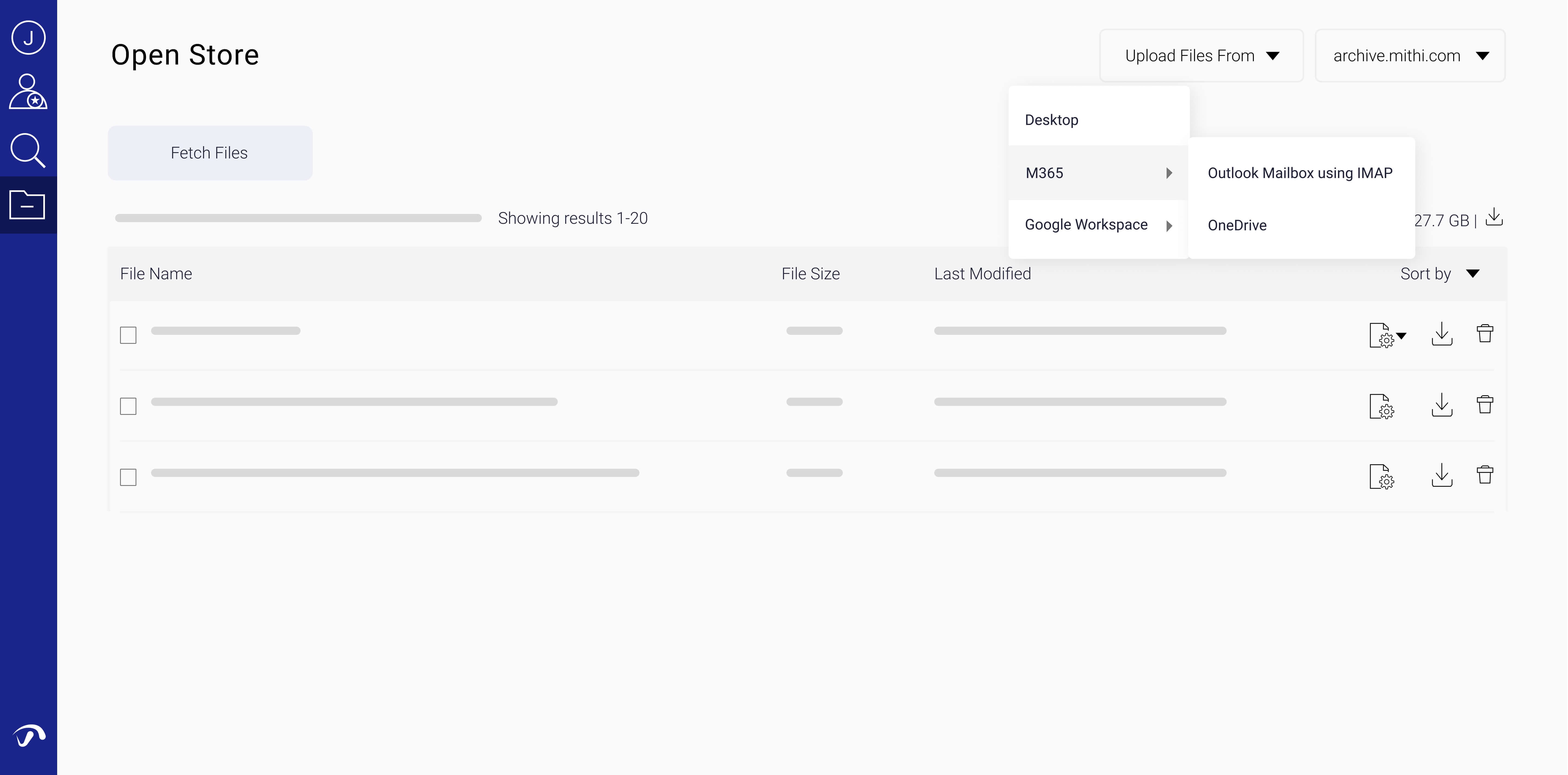 Locate, Select & Extract Files from one interface
